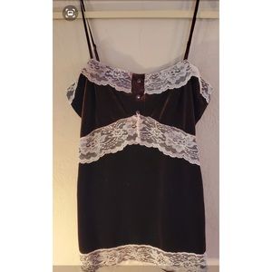S - Chocolate Lacy Cami
